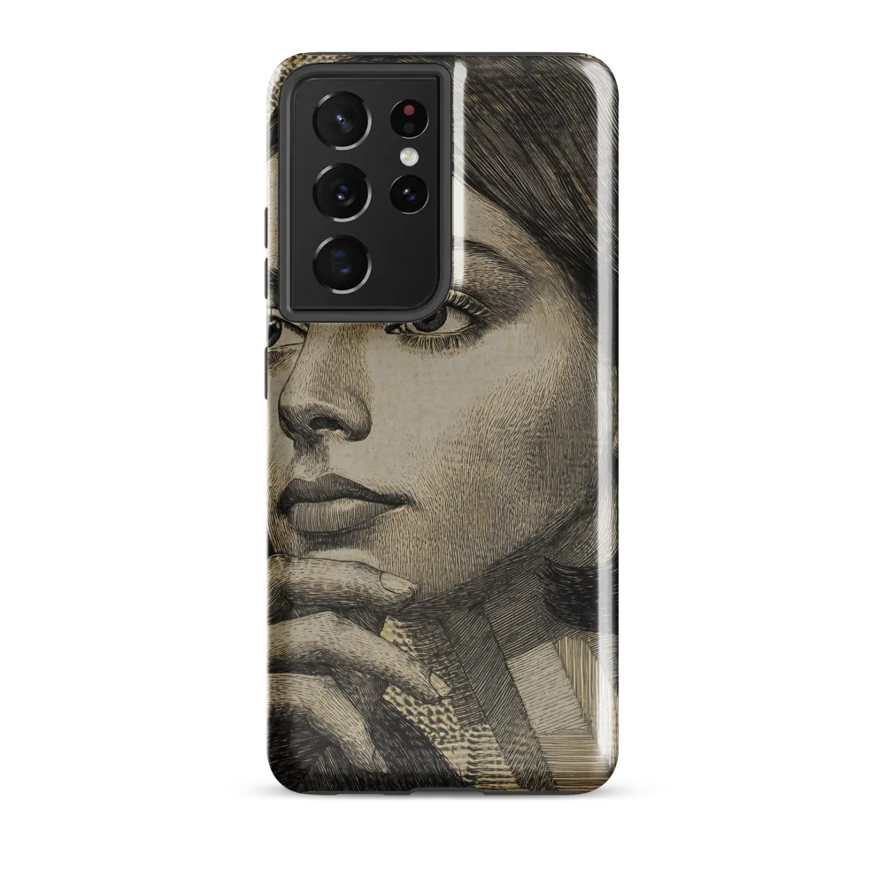 Contemplative Reflection | Phone Case |  S21 Ultra | Tough Case | Glossy