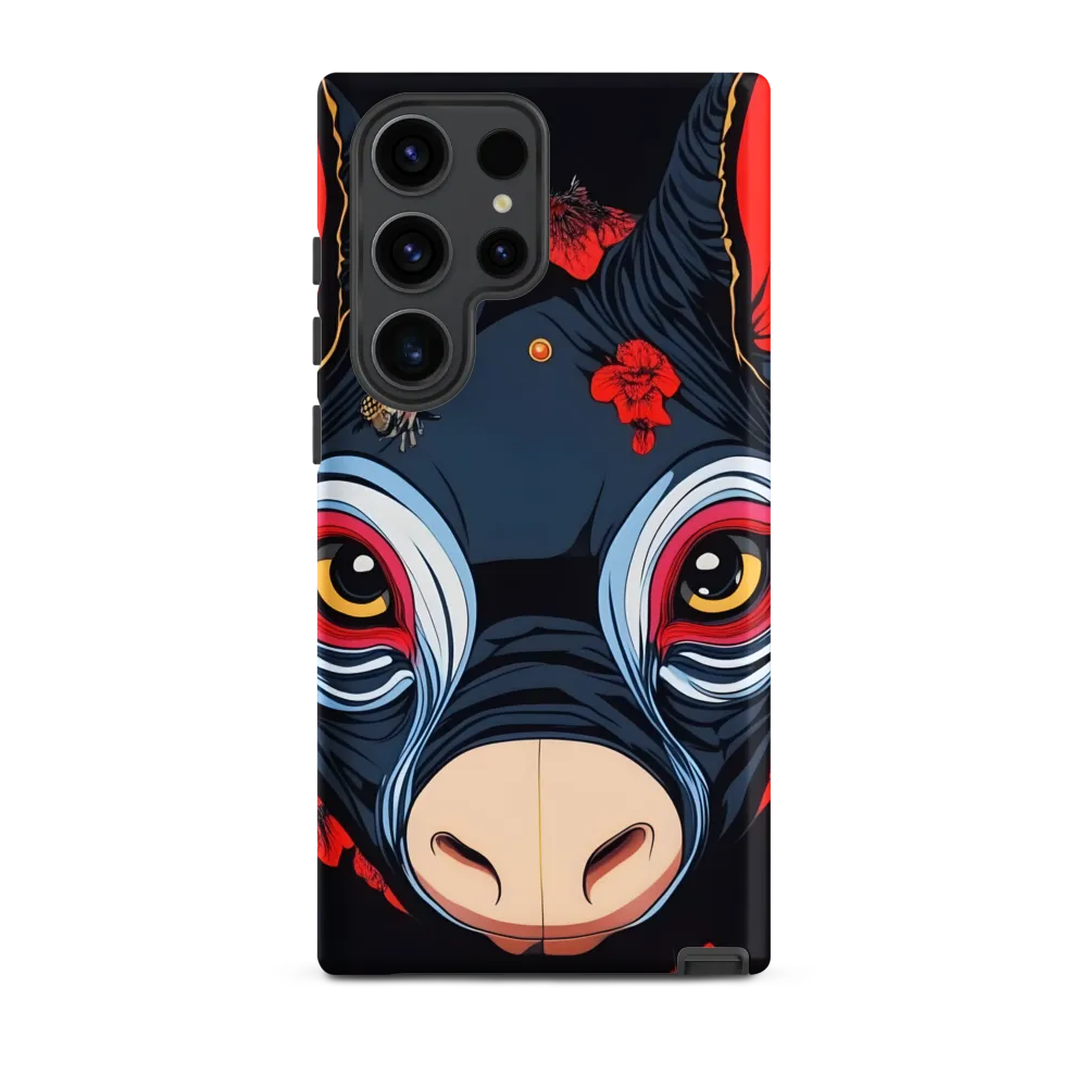 Mystical Bull with Floral Motifs