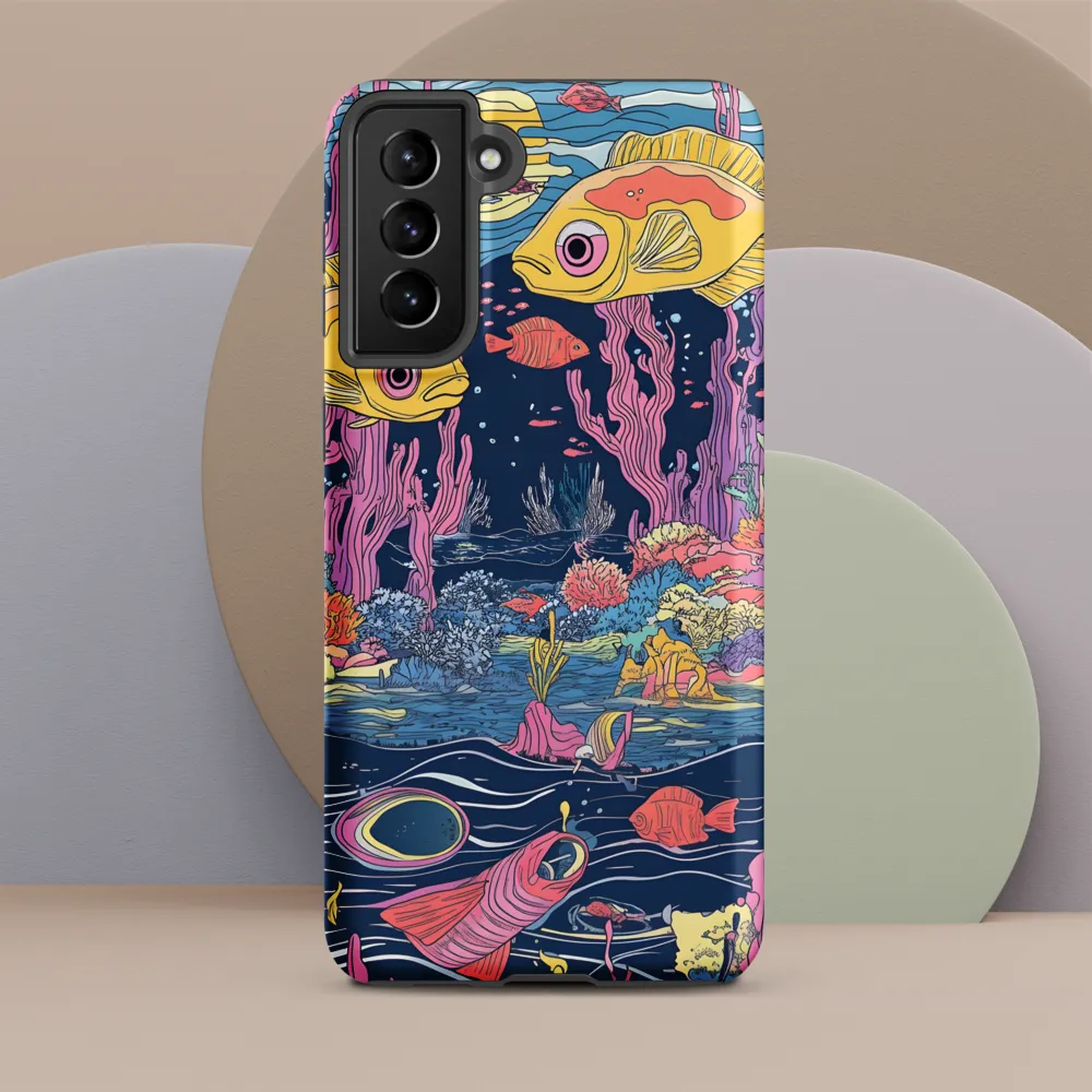 Underwater Dreamscape: A Playful Encounter | Phone Case |  S21 Plus | Tough Case | Matte