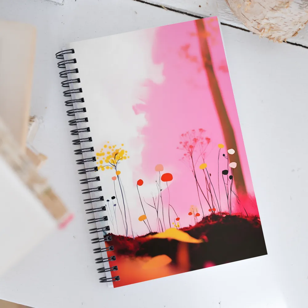 Whispers of a Surreal Bloom | Spiral Notebook