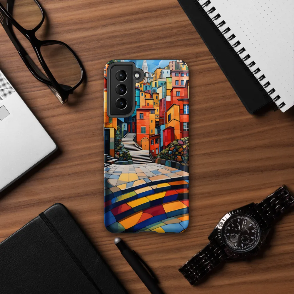 Vibrant Village: A Cubist Journey