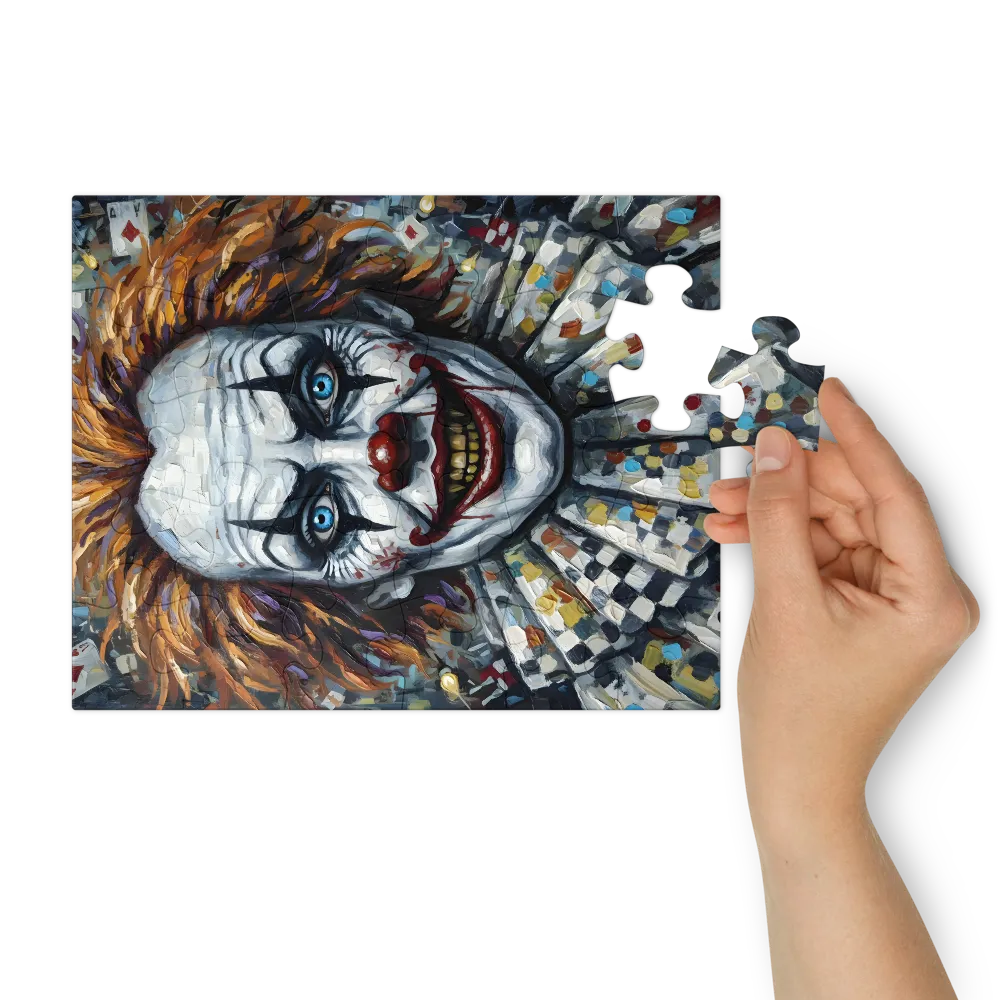 Sinister Clown Portrait 
 Jigsaw Puzzle in Tin Box