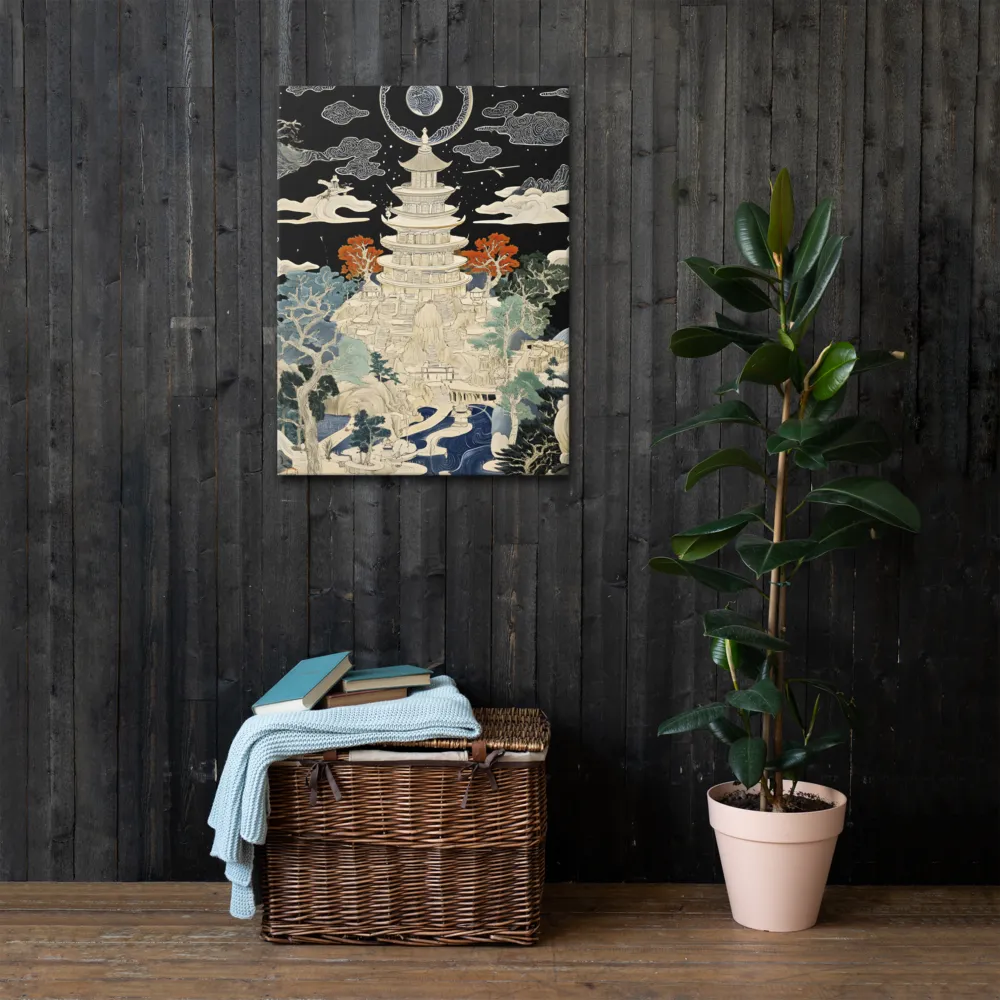 Whispers of the Pagoda | Thin Canvas | 24″×32″