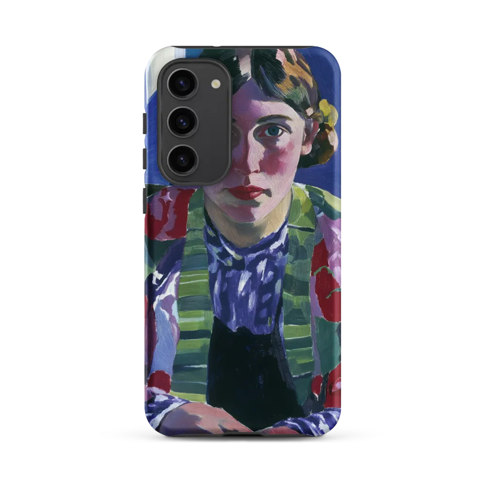 Vibrant Gaze: A Modernist Portrait