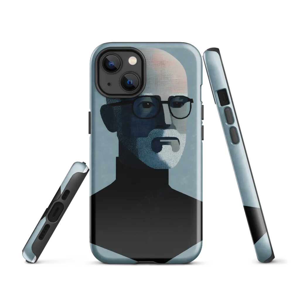 Minimalist Portrait of a Modern Man | Phone Case |  13 | Tough Case | Glossy