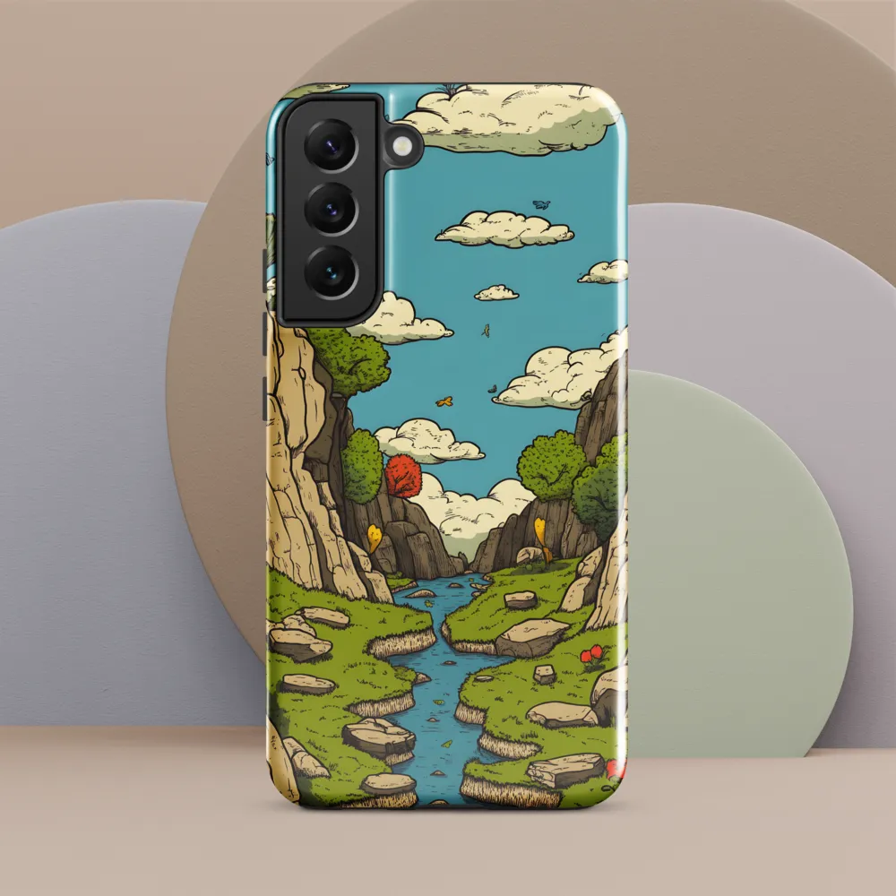 Whimsical Serenity: A Canyon Landscape