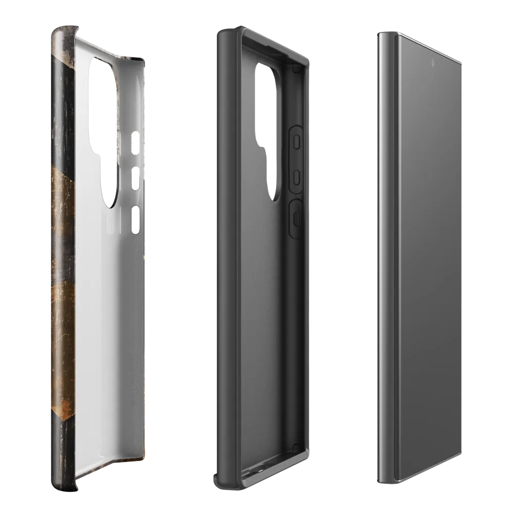 Geometric Harmony in Gold and Black | Phone Case |  S23 Ultra | Tough Case | Glossy