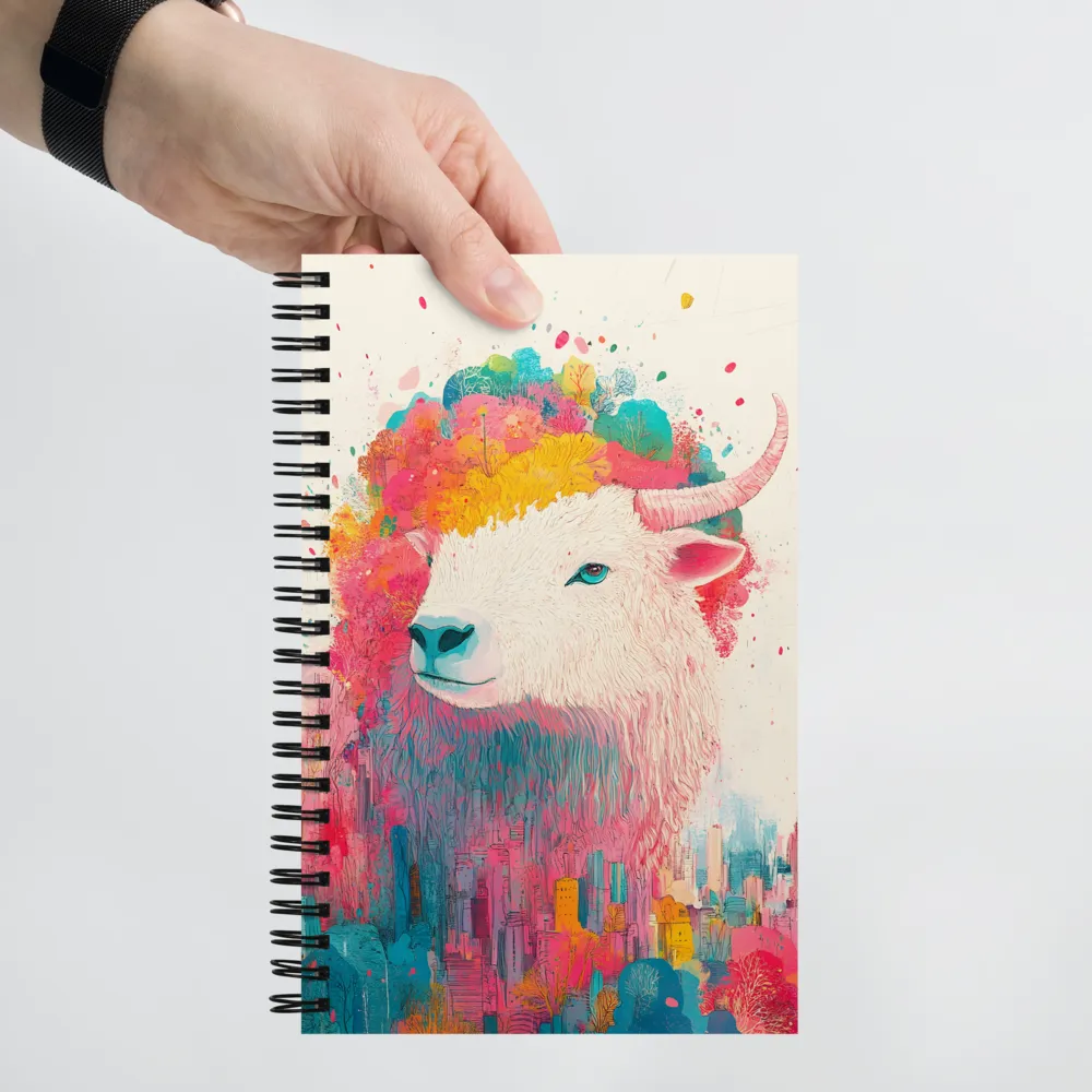 Whimsical Nature: The Goat's Dream | Spiral Notebook