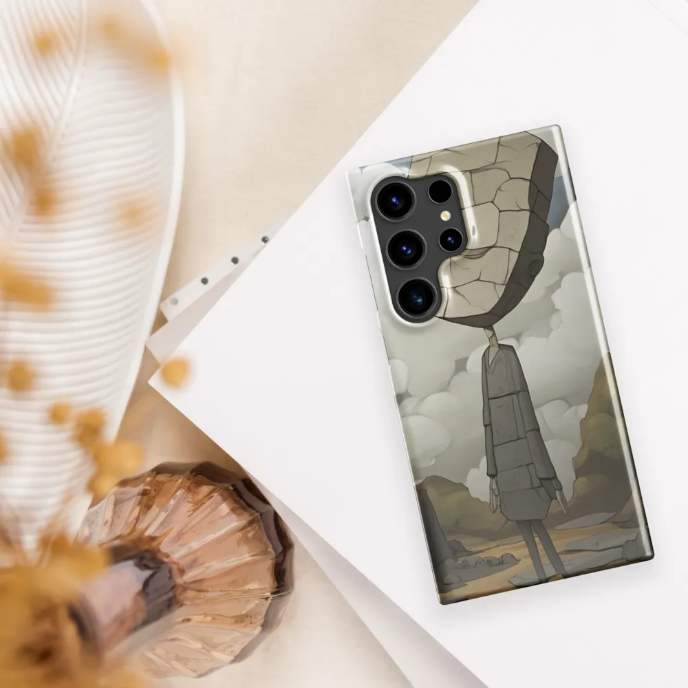Whimsical Stone Figure in a Rocky Landscape | Phone Case |  S24 Ultra | Snap Case | Glossy