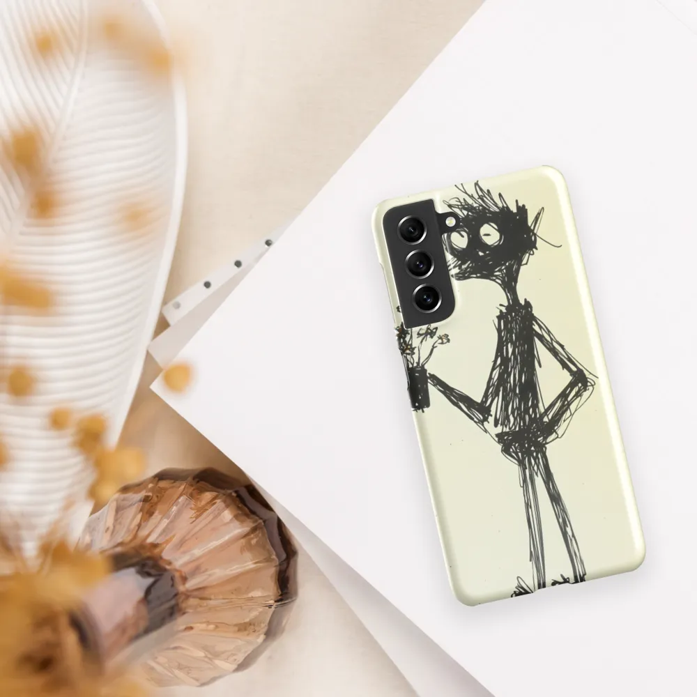 Whimsical Figure with Flowers