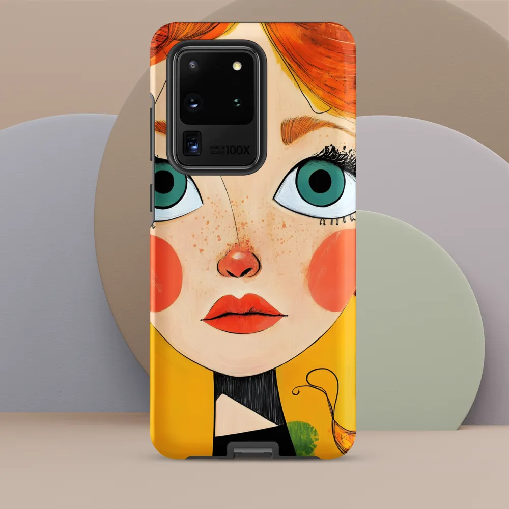 Whimsical Portrait of a Girl | Phone Case |  S20 Ultra | Tough Case | Matte