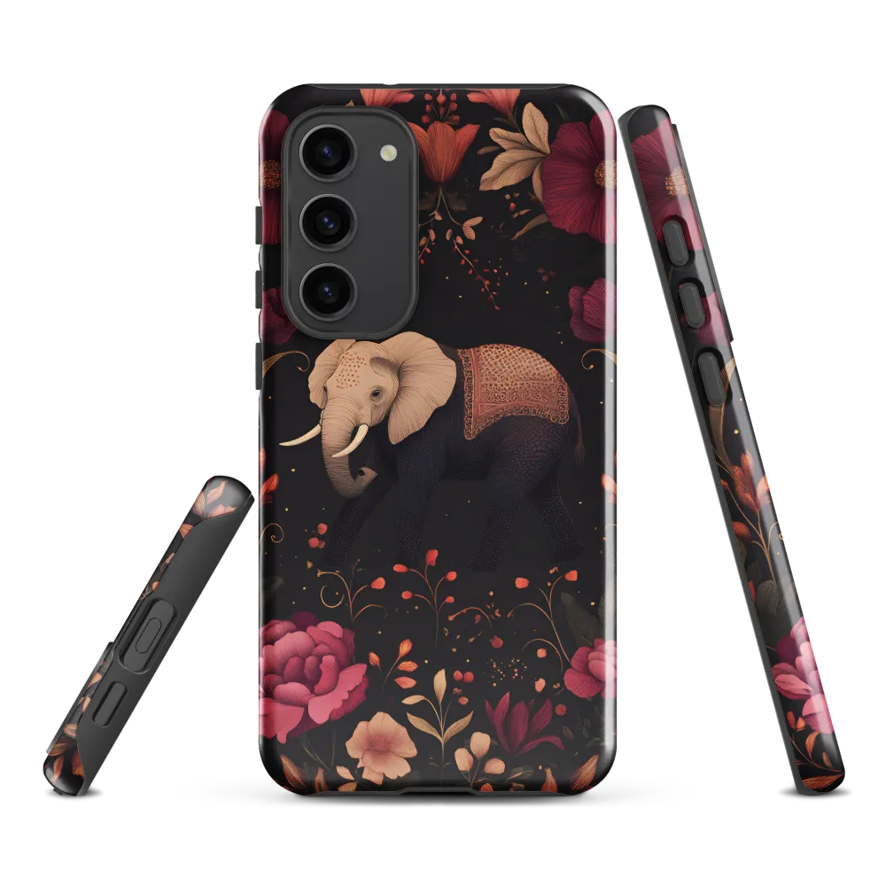 Whispers of the Wild: Elephants and Blooms
