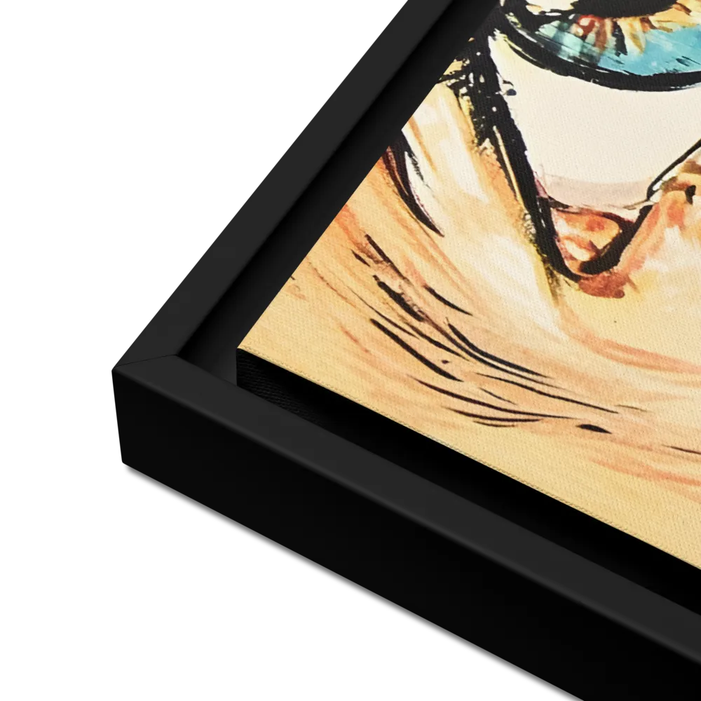 Gaze of Emotion | Canvas with Black Frame | 18″×24″