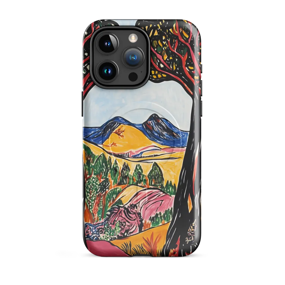 Vibrant Nature's Embrace | Phone Case |  15 Pro Max | MagSafe® Tough Case | Glossy
