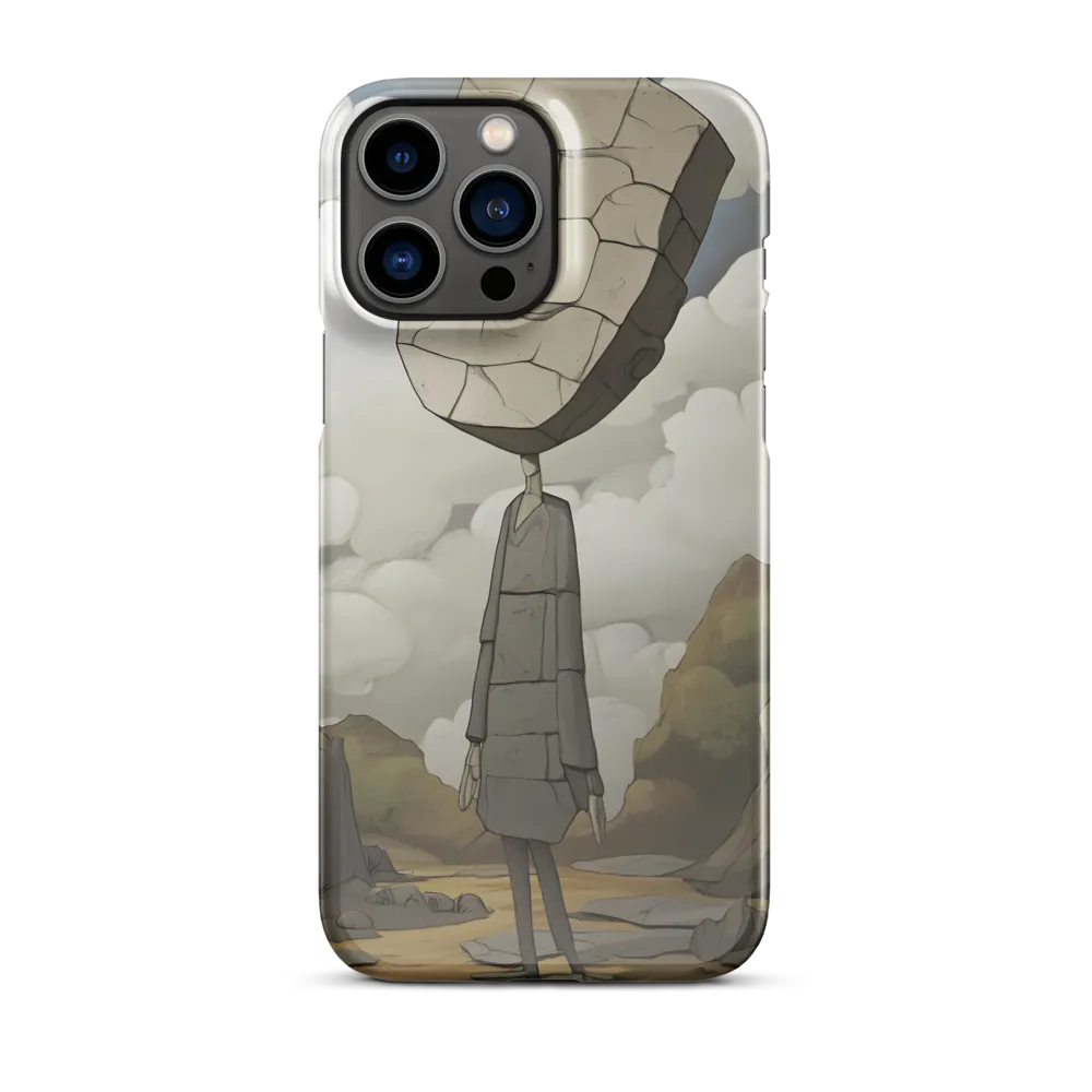 Whimsical Stone Figure in a Rocky Landscape | Phone Case |  13 Pro Max | Snap Case | Glossy