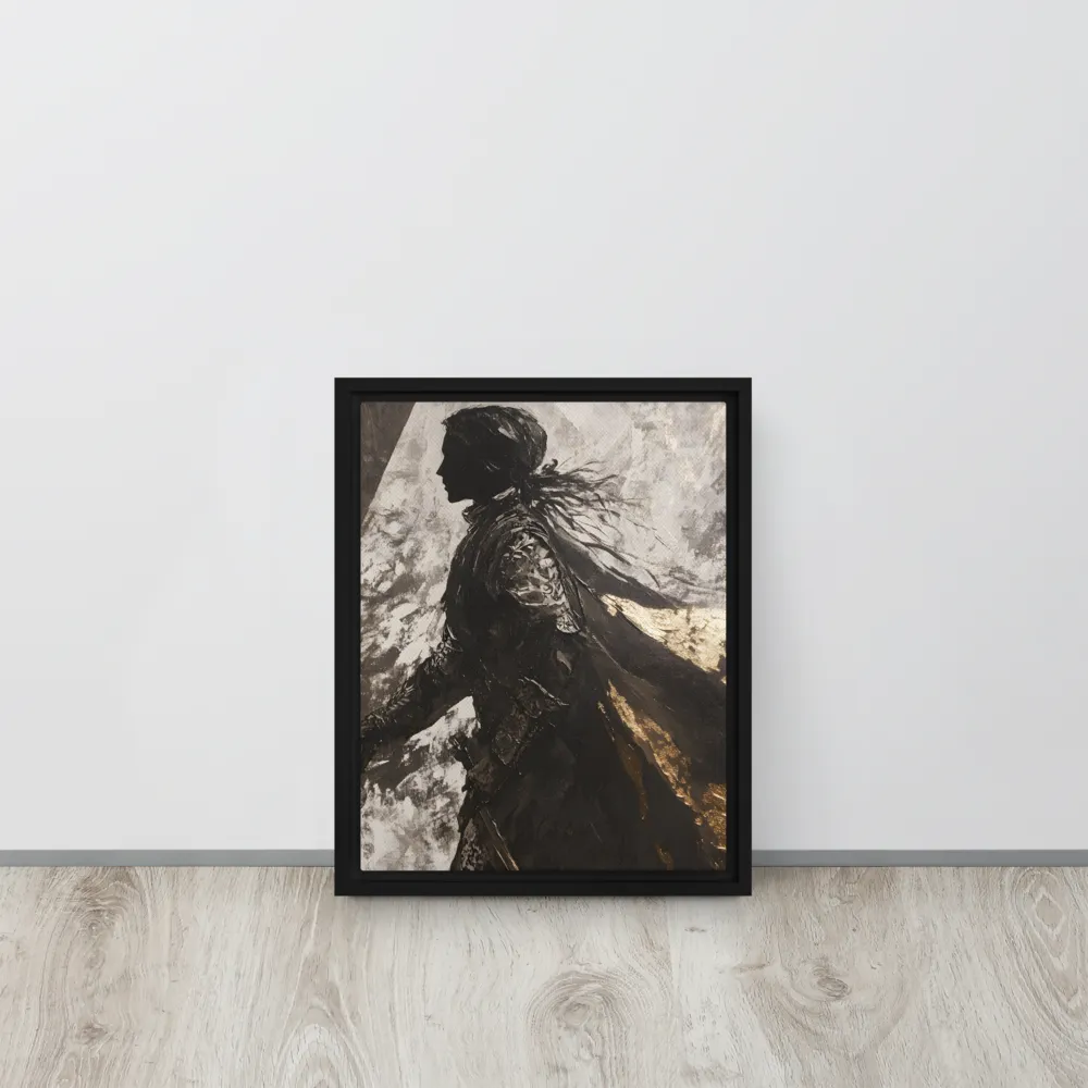 The Silhouette of Valor | Canvas with Black Frame | 11″×14″