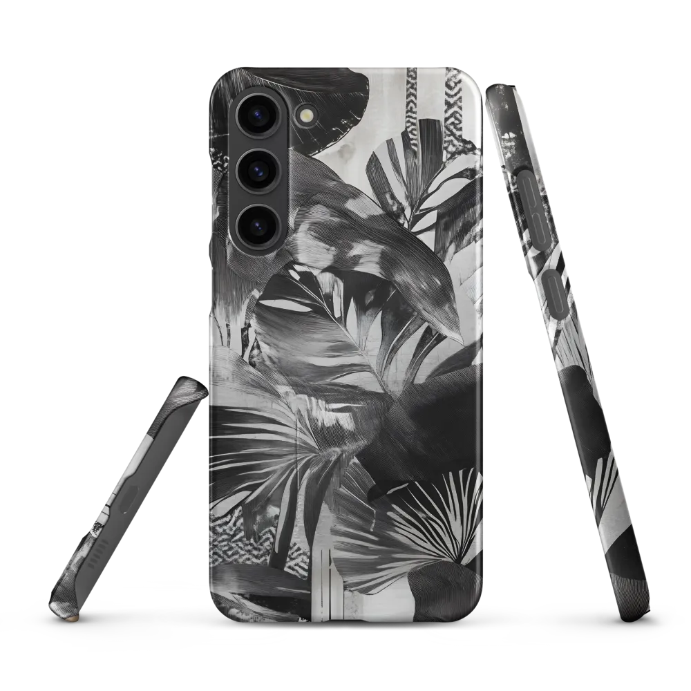 Monochrome Serenity in Tropical Foliage