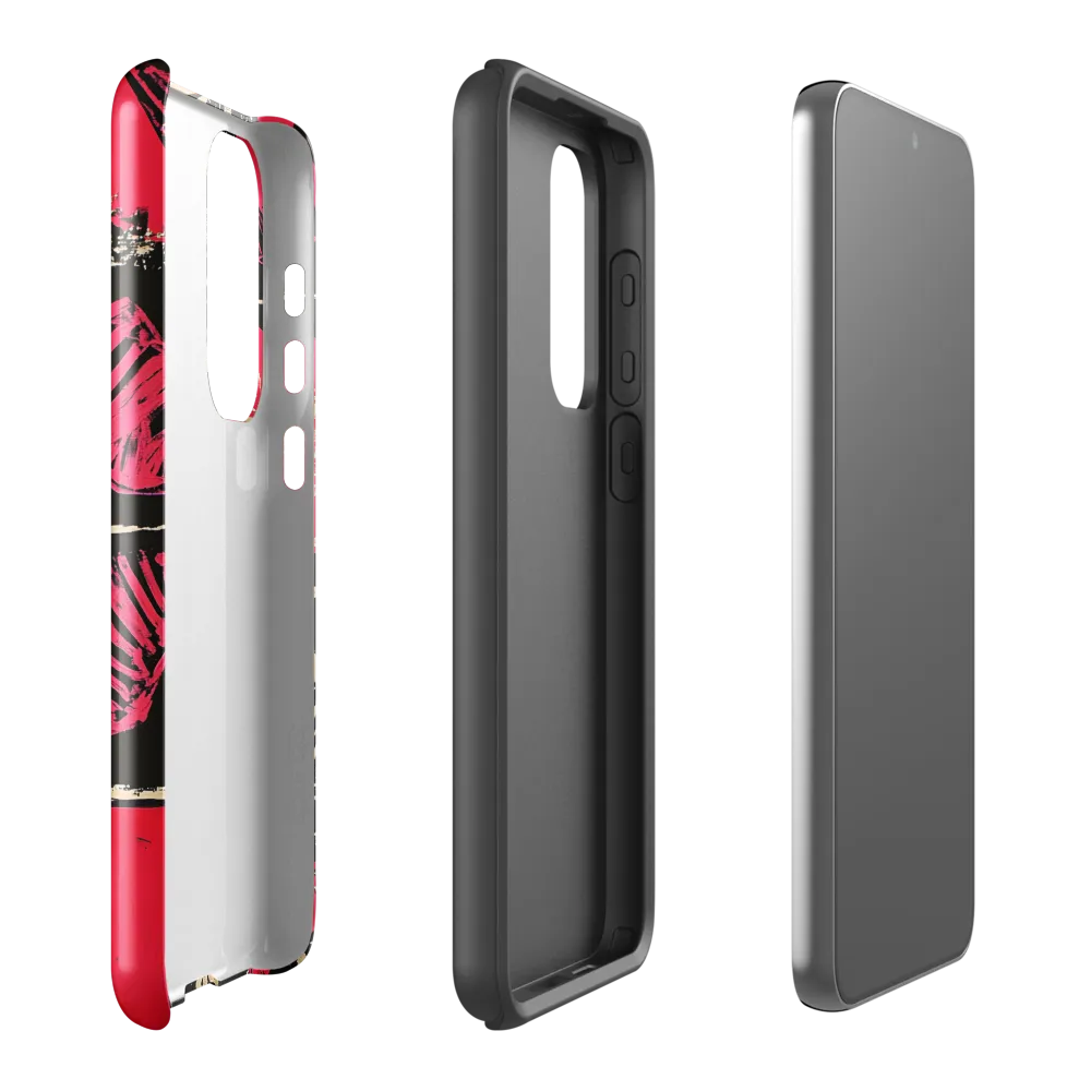 Geometric Symphony in Pink and Black