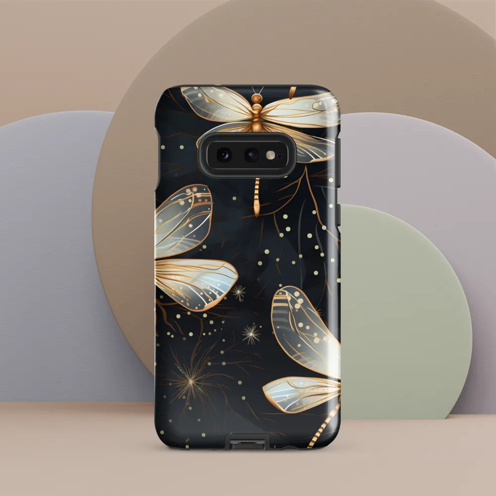 Ethereal Dance: Dragonflies in a Midnight Garden