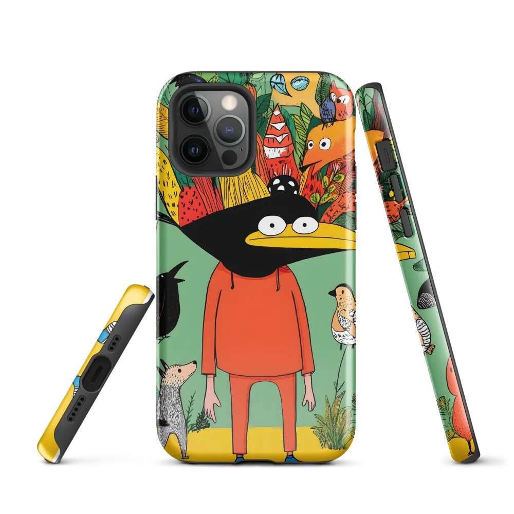 Whimsical Encounter in a Colorful Jungle