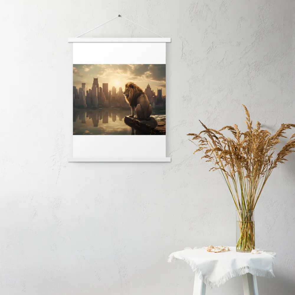 The Lion's Gaze Over the Urban Symphony