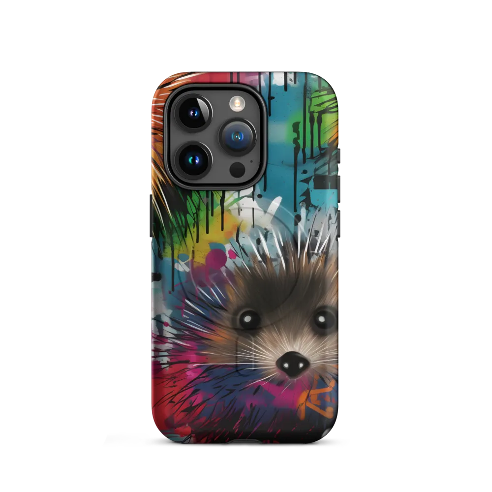Whimsical Hedgehogs in a Kaleidoscopic Wonderland | Phone Case |  15 Pro | MagSafe® Tough Case | Matte