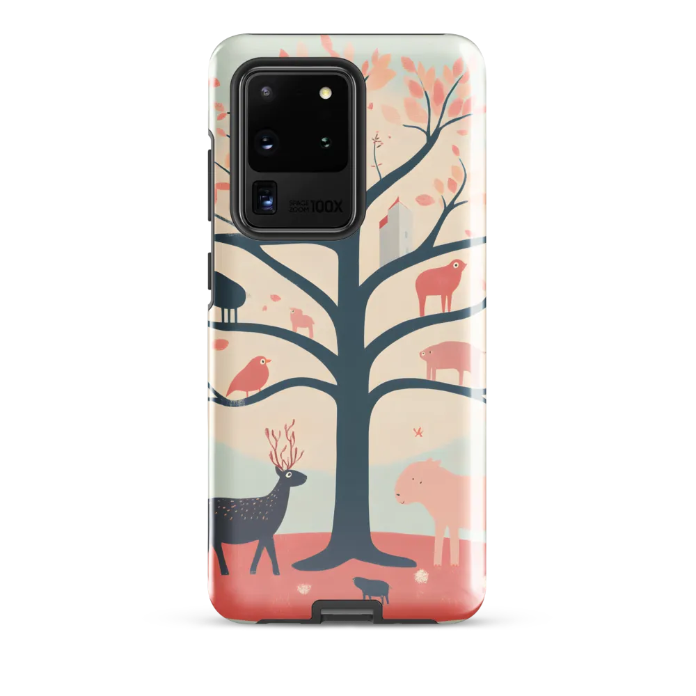 Whimsical Tree with Playful Creatures