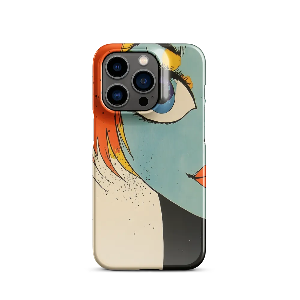 Vivid Expressions: A Portrait in Blue | Phone Case |  14 Pro | Snap Case | Glossy