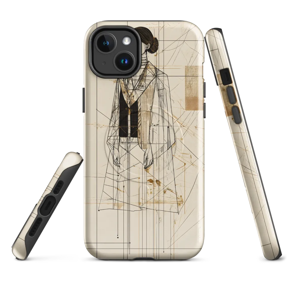 Elegance in Lines | Phone Case |  14 Plus | MagSafe® Tough Case | Glossy