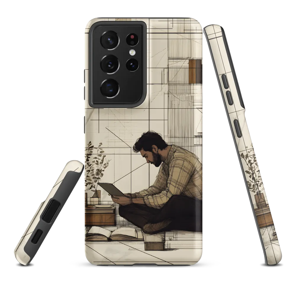 Quiet Reflections in Line | Phone Case |  S21 Ultra | Tough Case | Matte