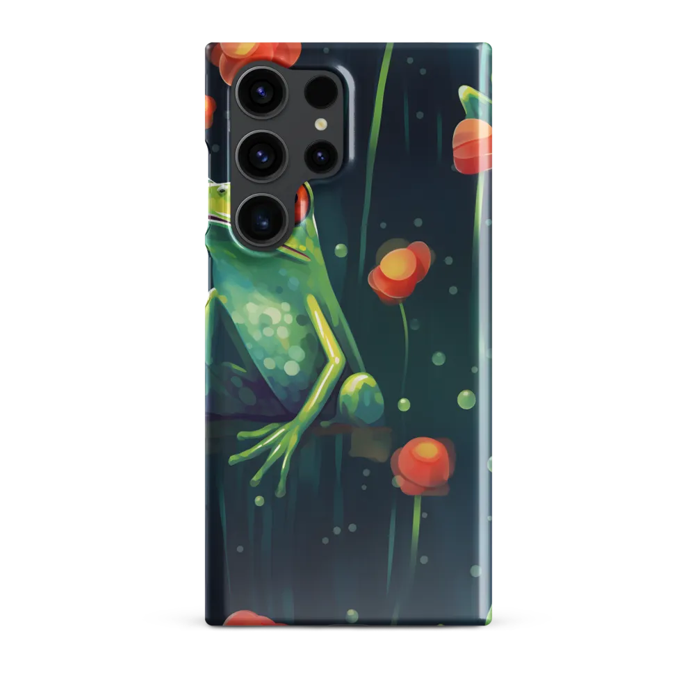 Playful Frogs in a Lush Pond