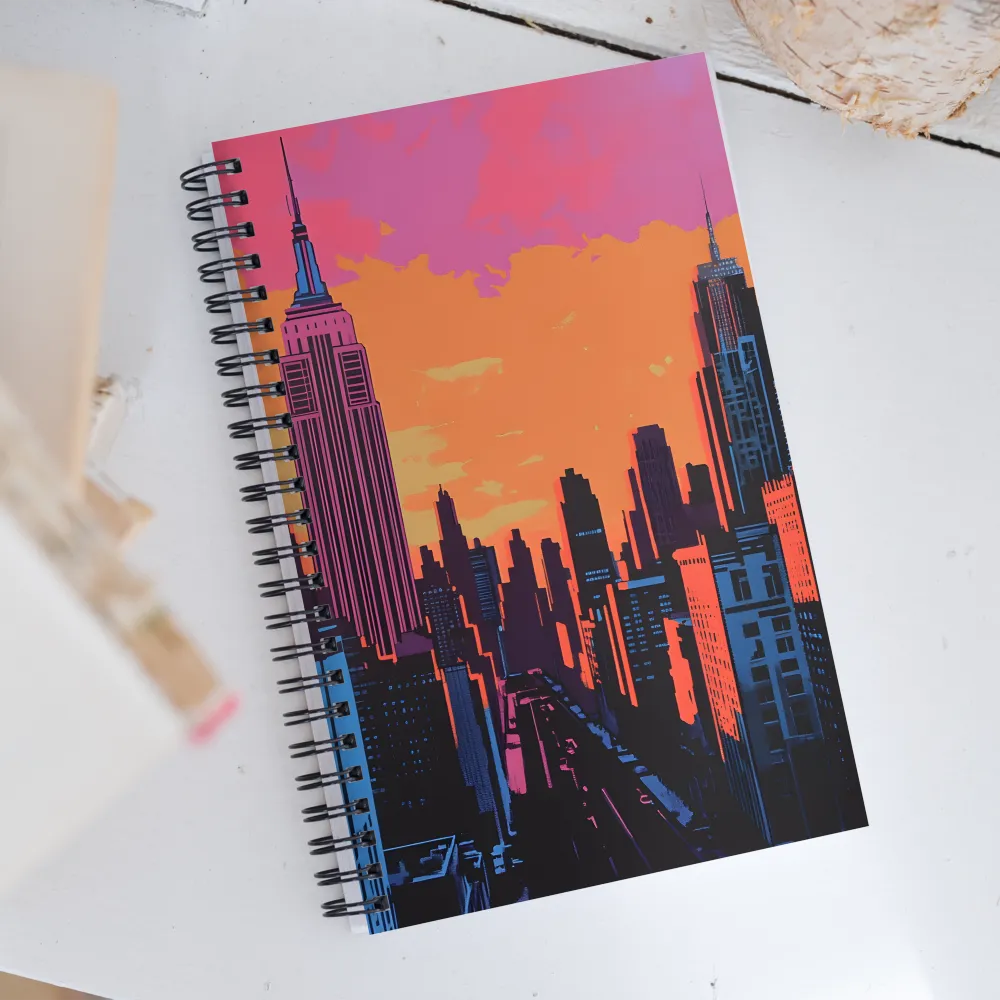 Sunset Over Skyscrapers | Spiral Notebook