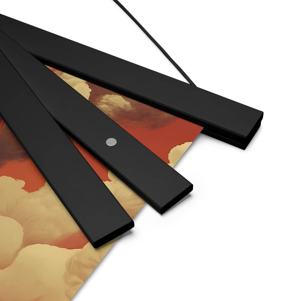 Defiant Spirit in a Surreal Landscape | Poster With Black Wood Hanger | 14″×14″