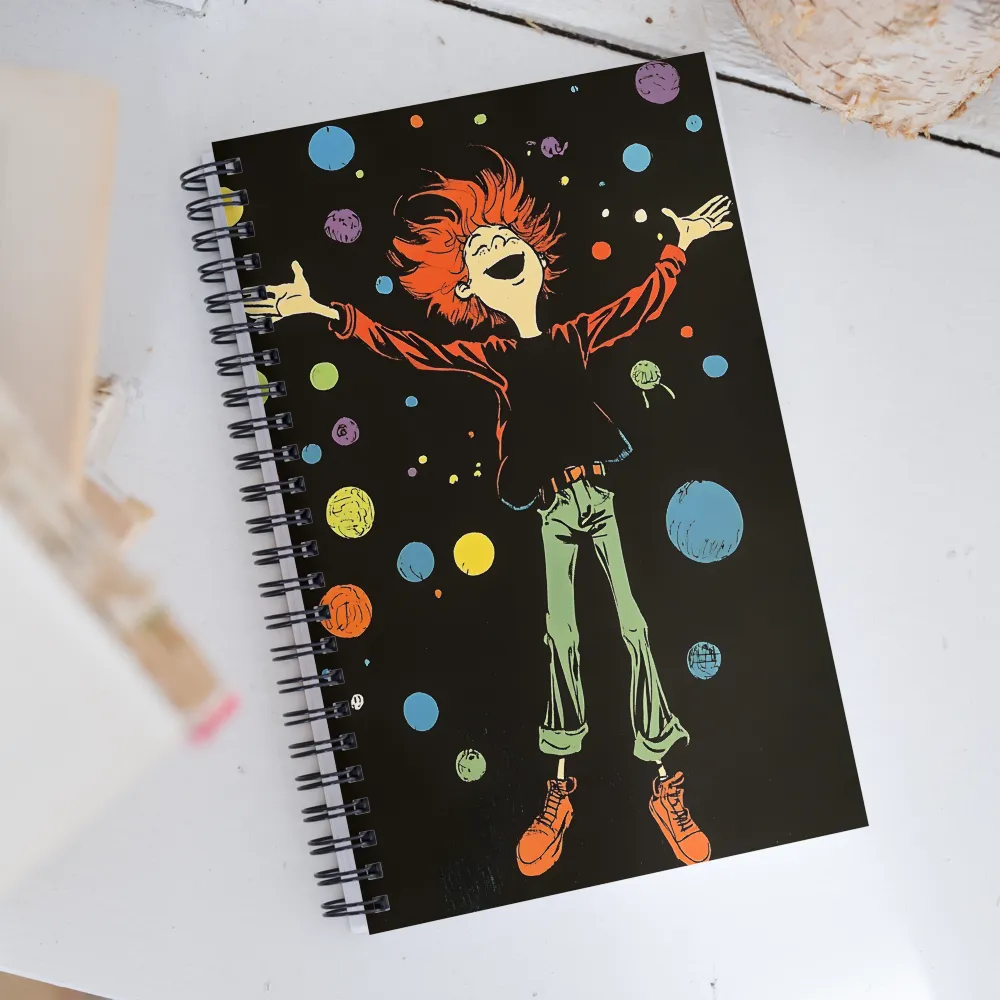 Embracing the Universe of Joy | Spiral Notebook