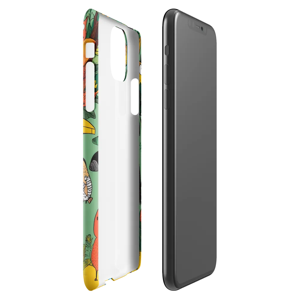 Whimsical Encounter in a Colorful Jungle | Phone Case |  11 Pro Max | Snap Case | Glossy