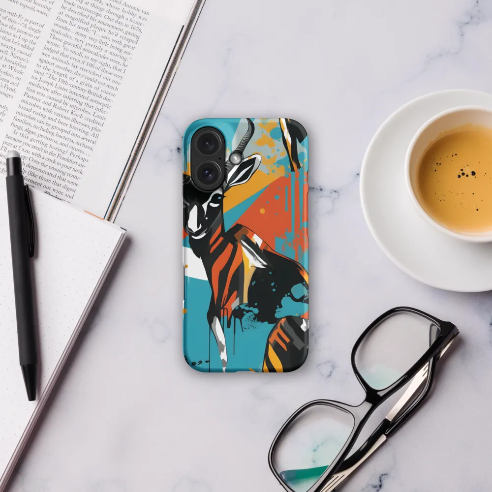 Dynamic Antelope in Vivid Abstract