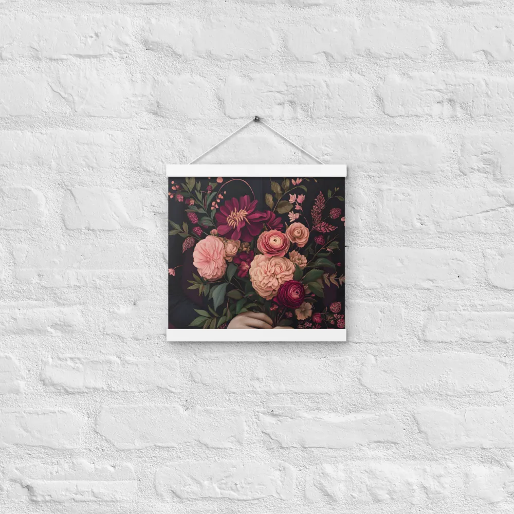 Botanical Elegance | Poster With White Wood Hanger | 12″×12″