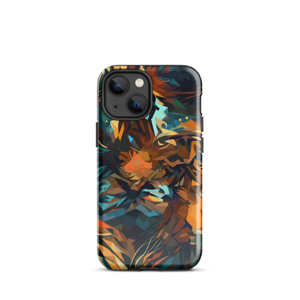 Wild Symphony: Abstract Tigers | Phone Case |  13 mini | Tough Case | Glossy