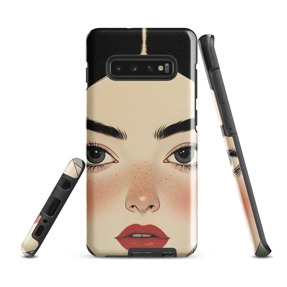 Serenity Captured: A Modern Portrait | Phone Case |  S10 Plus | Tough Case | Glossy