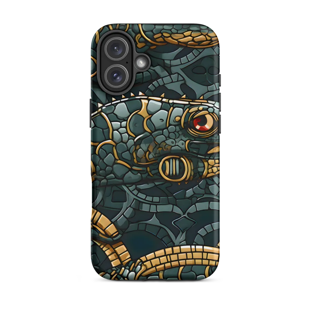Reptilian Elegance: A Digital Art Nouveau Tapestry