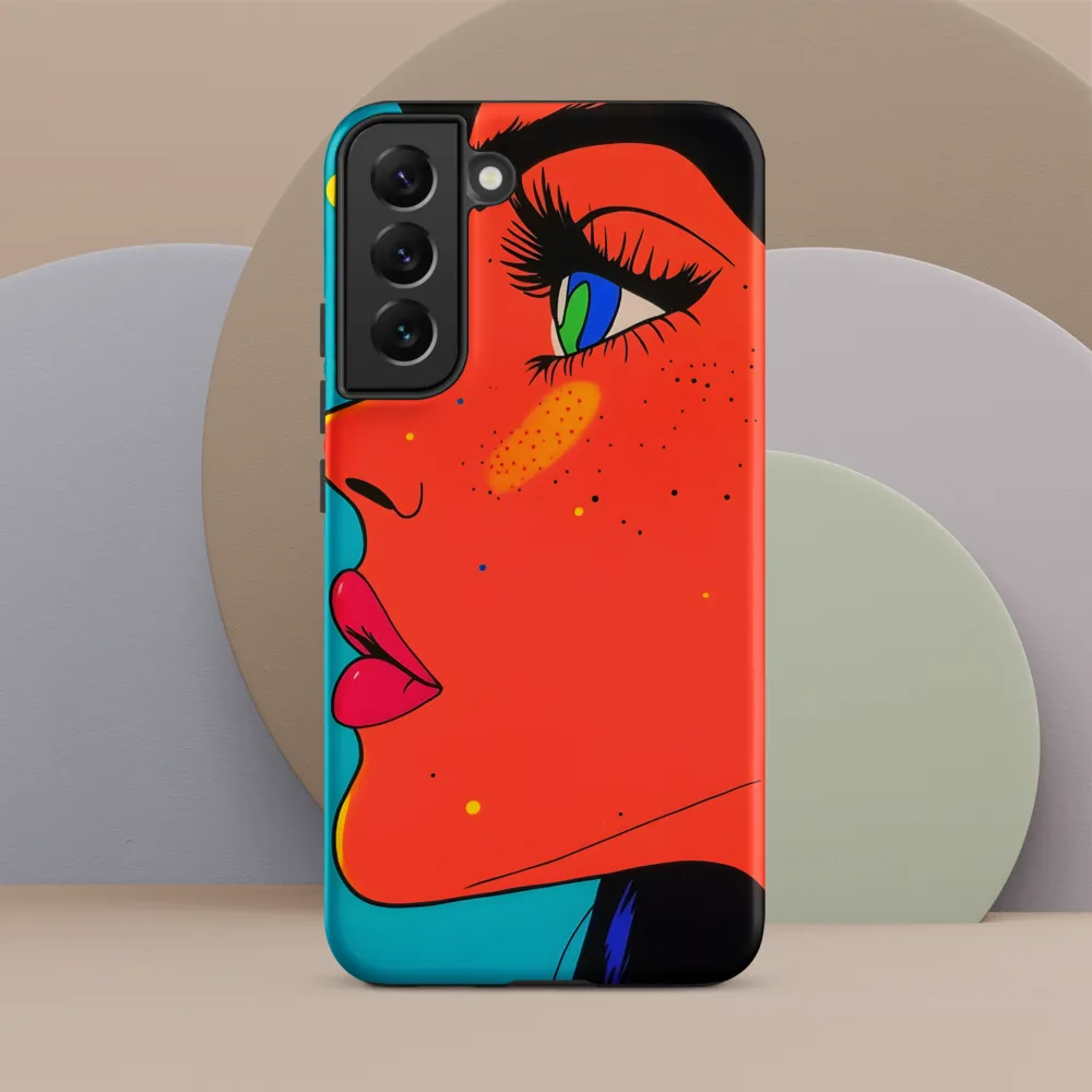 Vibrant Feminine Profile in Pop Art
