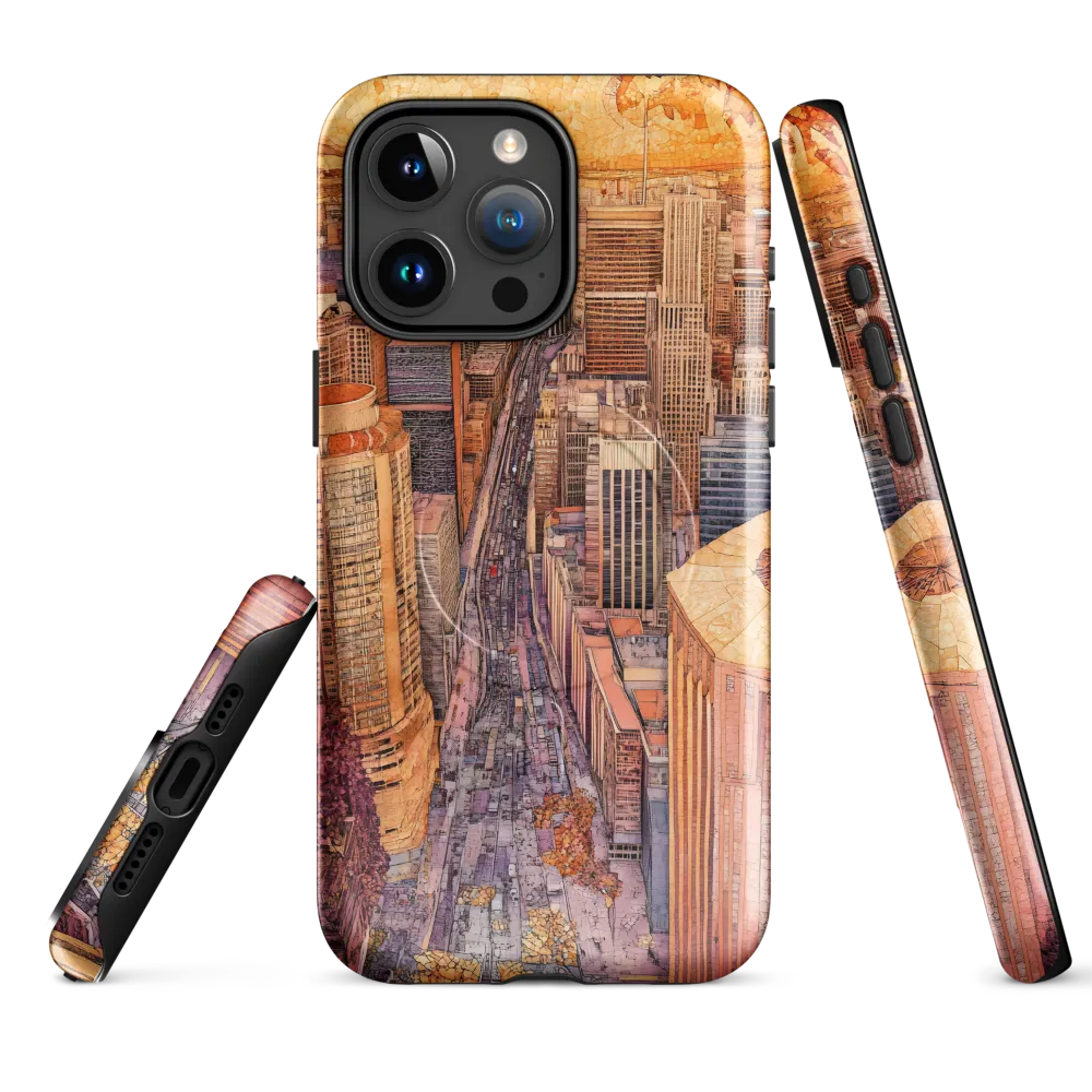 Mosaic Cityscape at Dusk