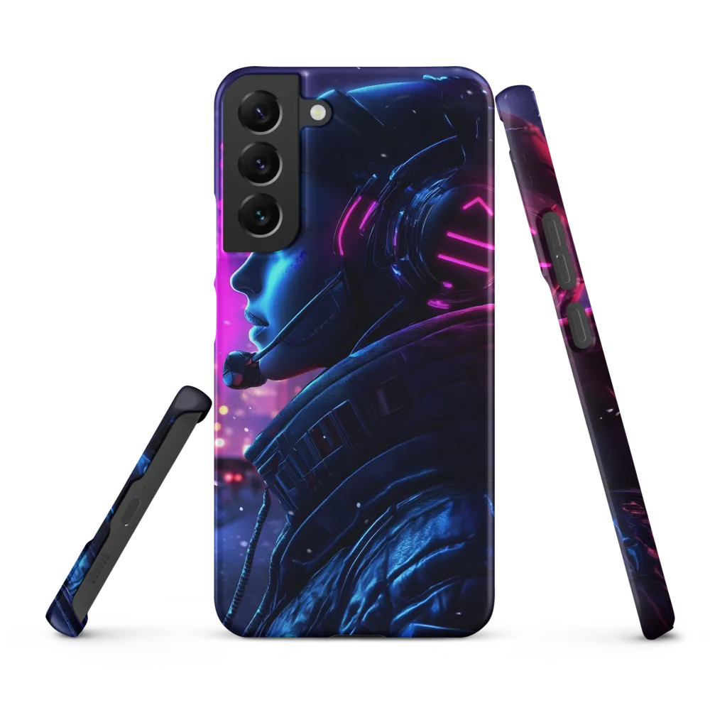 Dystopian Elegance: Cyberpunk Figure in Neon