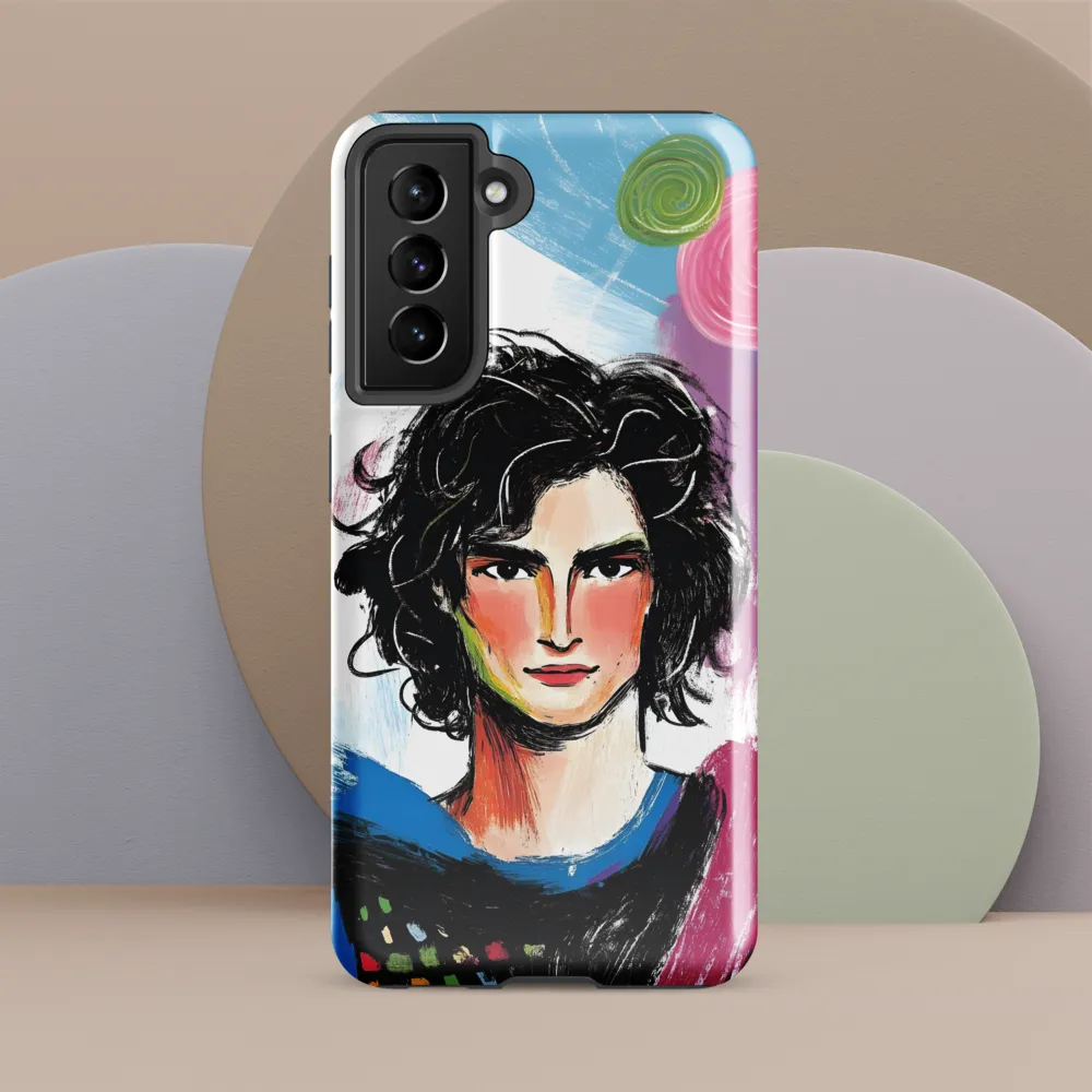 Vibrant Portrait of Youth | Phone Case |  S21 FE | Tough Case | Glossy