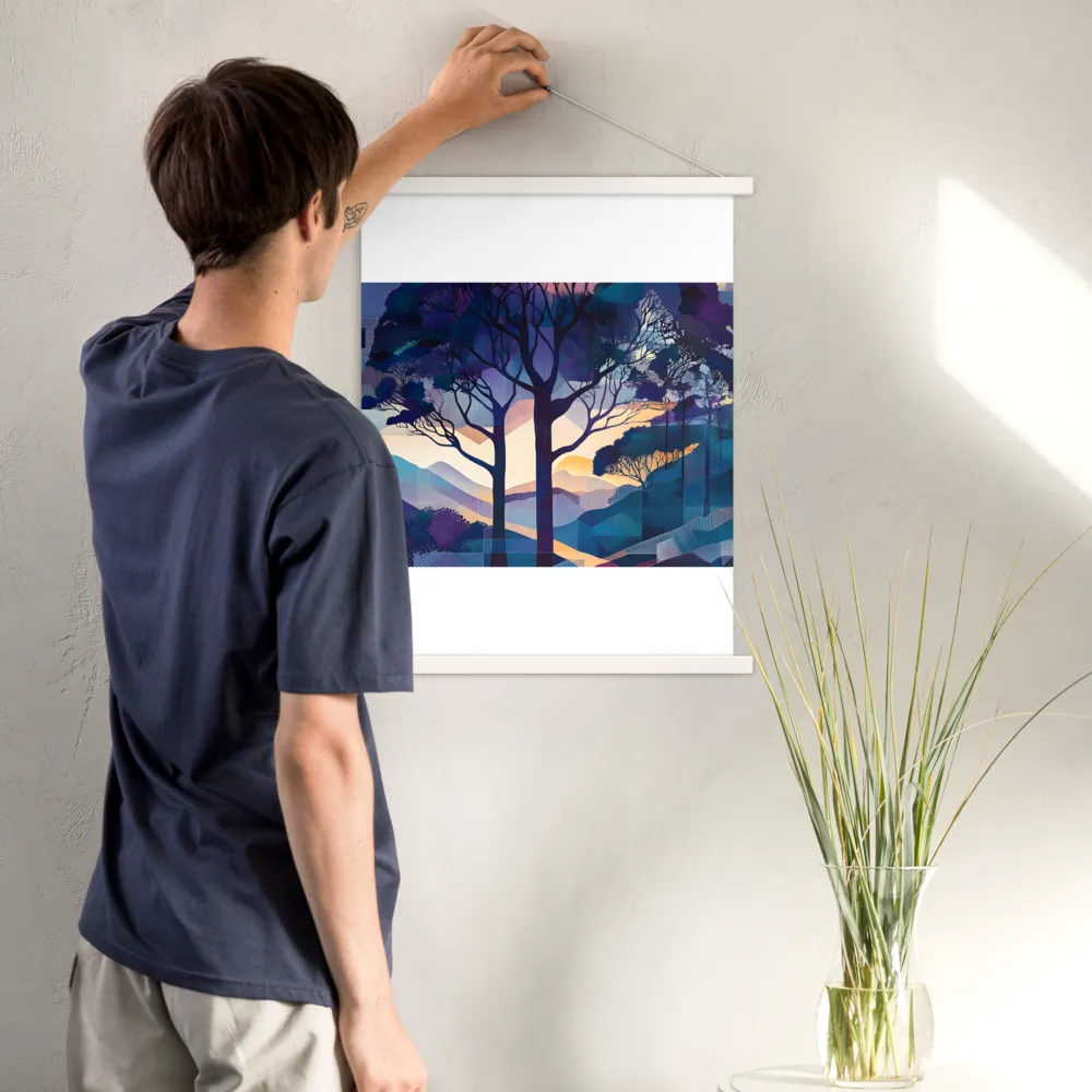 Tranquil Geometry: A Journey Through Color | Poster With White Wood Hanger | 18″×24″