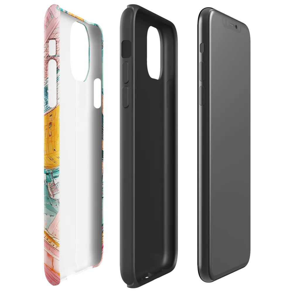 Vertical Horizons: A Surreal Cityscape Adventure | Phone Case |  11 Pro Max | Tough Case | Glossy