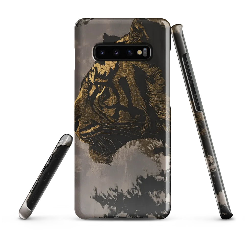 Majestic Silence: The Golden Tiger | Phone Case |  S10 Plus | Snap Case | Glossy