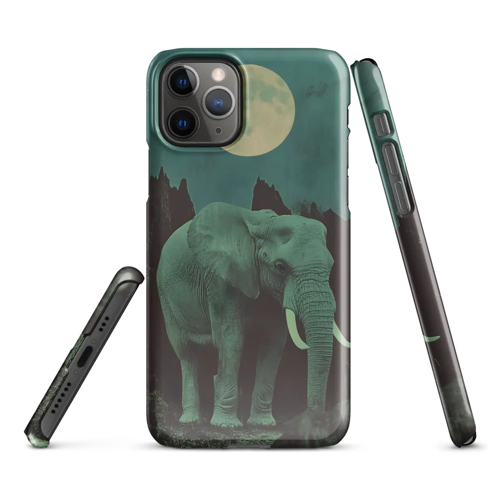 Ethereal Presence: Elephant Under a Full Moon