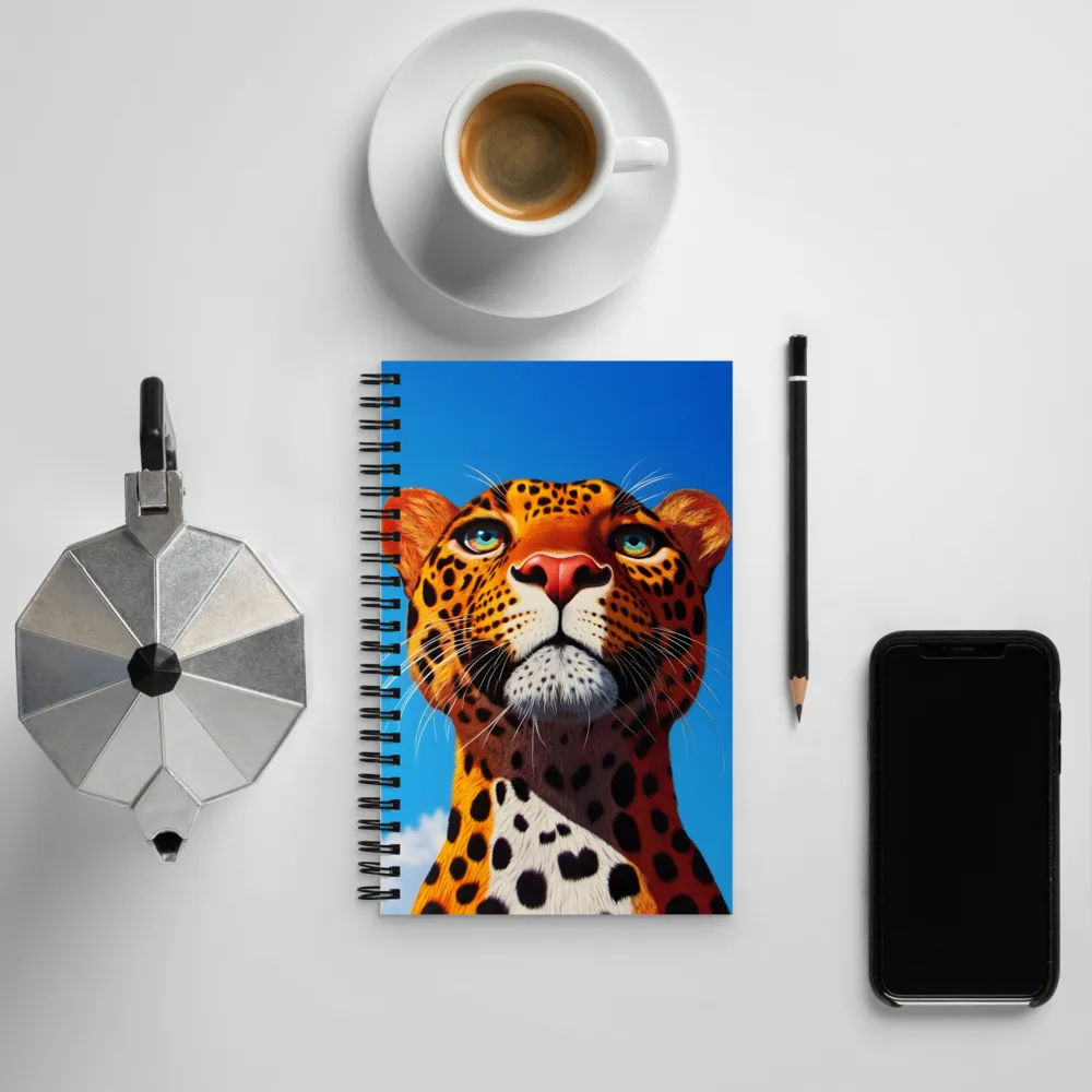 Regal Gaze: The Leopard's Majesty | Spiral Notebook