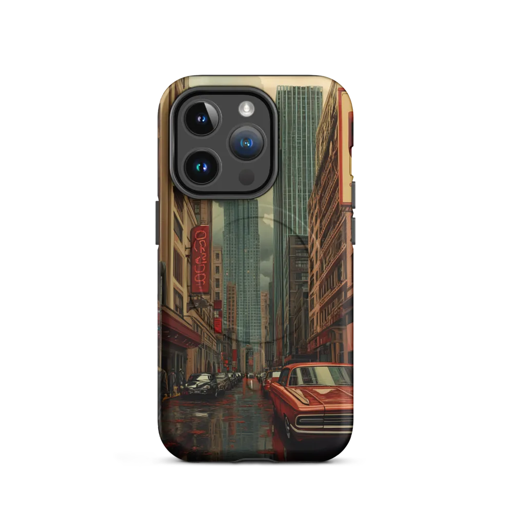 Nostalgic Cityscape: Reflections of a Forgotten Era | Phone Case |  14 Pro | MagSafe® Tough Case | Matte
